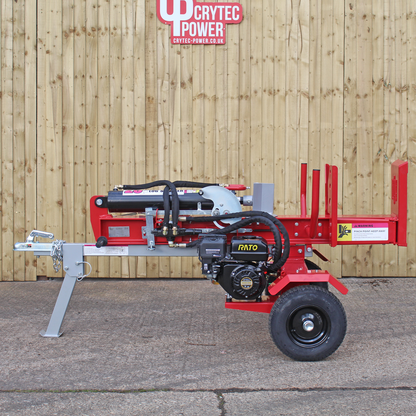 Crytec CRLS26T | 26 Tonne | Hydraulic Log Splitter | 212cc 7hp | Petrol Engine | Towable