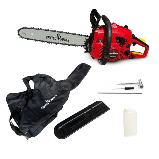 Crytec 38cc Petrol Chainsaw | 40cm Cutting Diameter | 1.2hp | 3000RPM