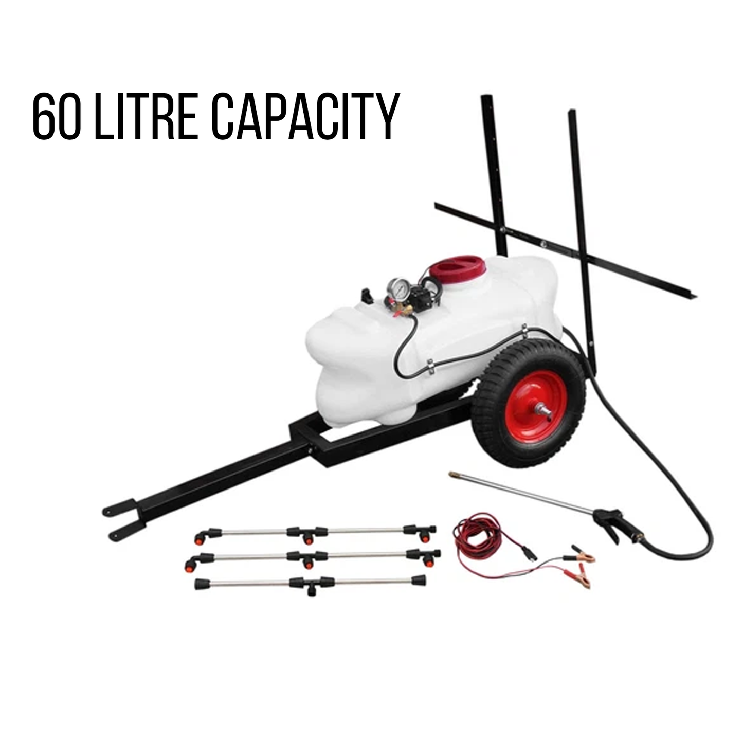 Crytec ATV Quad Sprayer 60 Litre With Towable Trailer Weed Sprayer 4x4 Garden Feeding