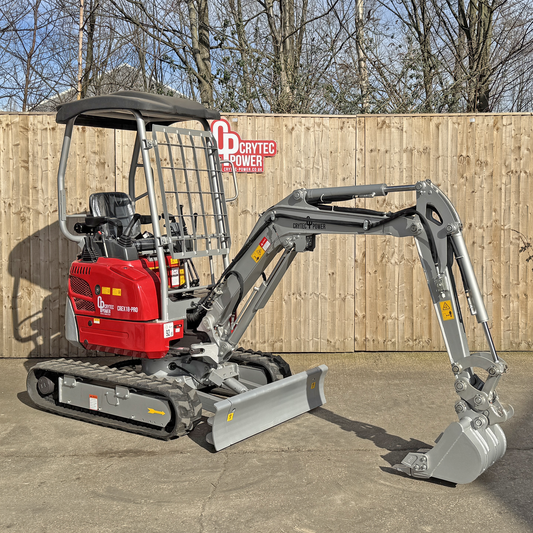 Crytec 1.8 Tonne Mini Excavator | Kubota Diesel Engine | 18.5KW Power | 1740mm Depth l Digger