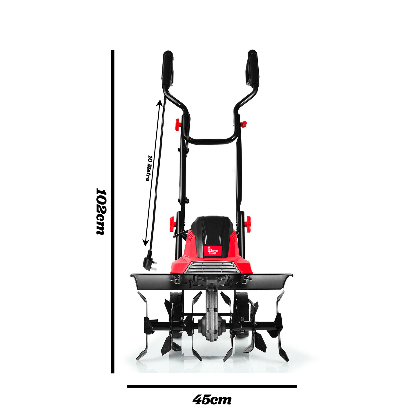 Crytec 450MM | 1500W | Tiller Cultivator Rotavator | Electric | CRT1500-E