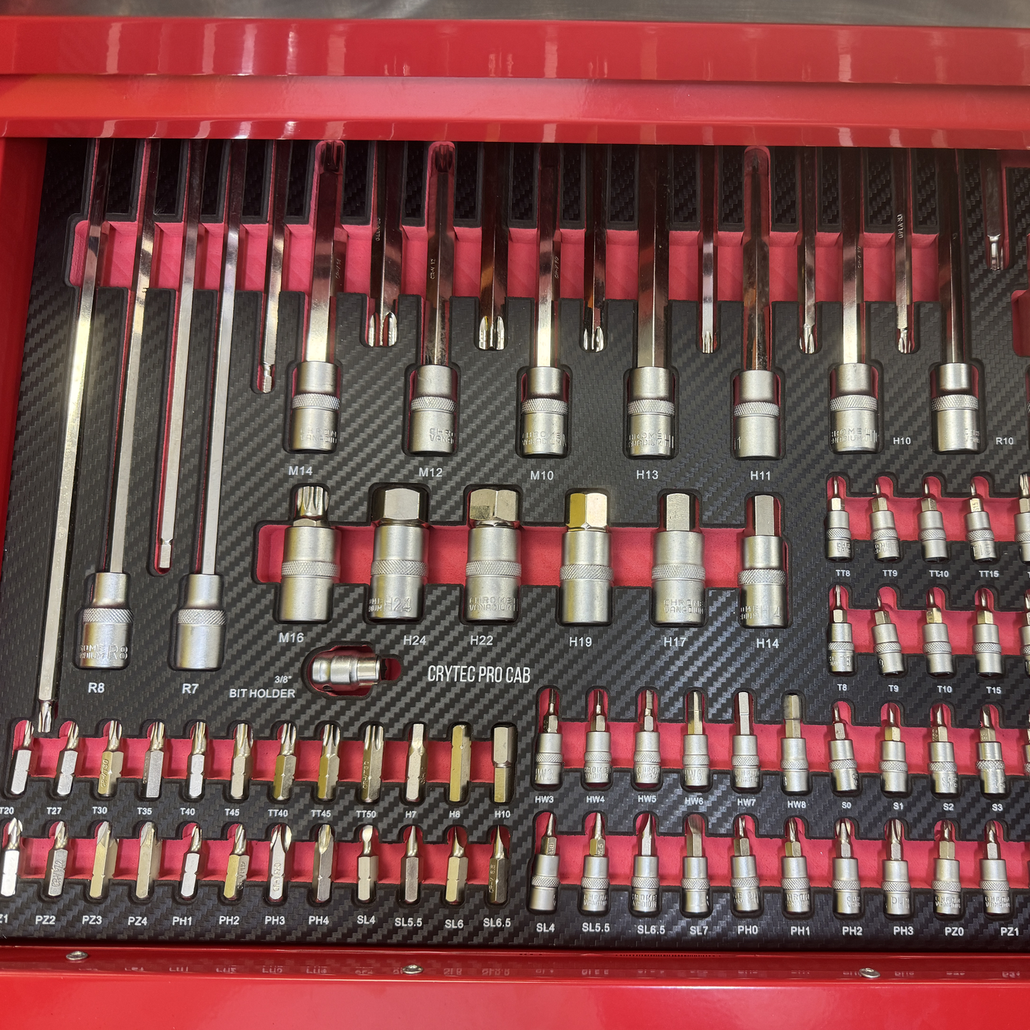 Crytec Roll Tool Pro Cab With Tools 7 Drawers Roller Cabinet with 250 piece tools INCLUDED