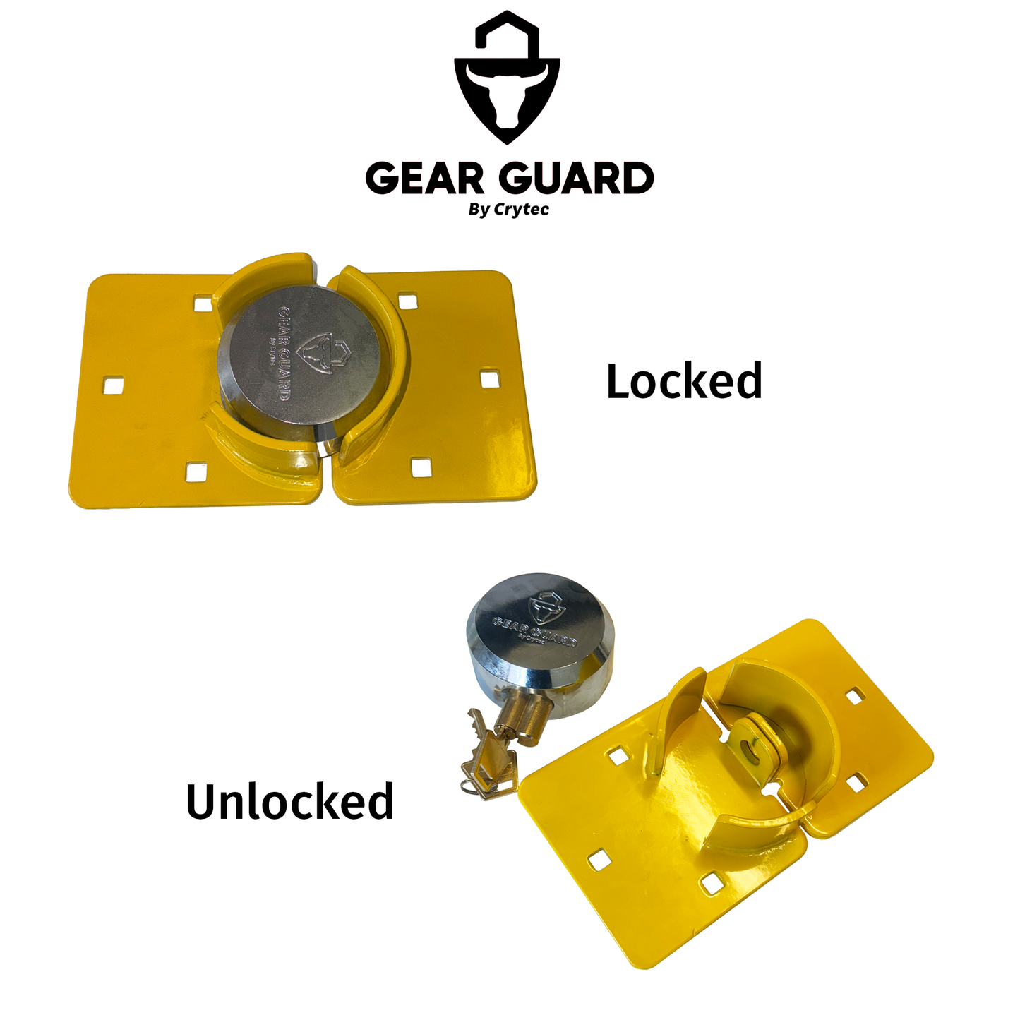 Gear Guard Heavy Duty Van Lock Padlock & Hasp Set Door 75mm Lock + Nuts Bolts