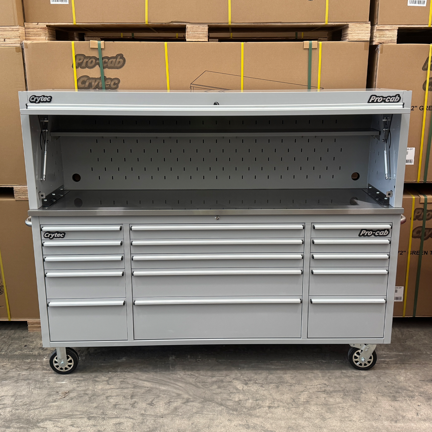 Top Hutch For Grey 72 inch Pro Cab