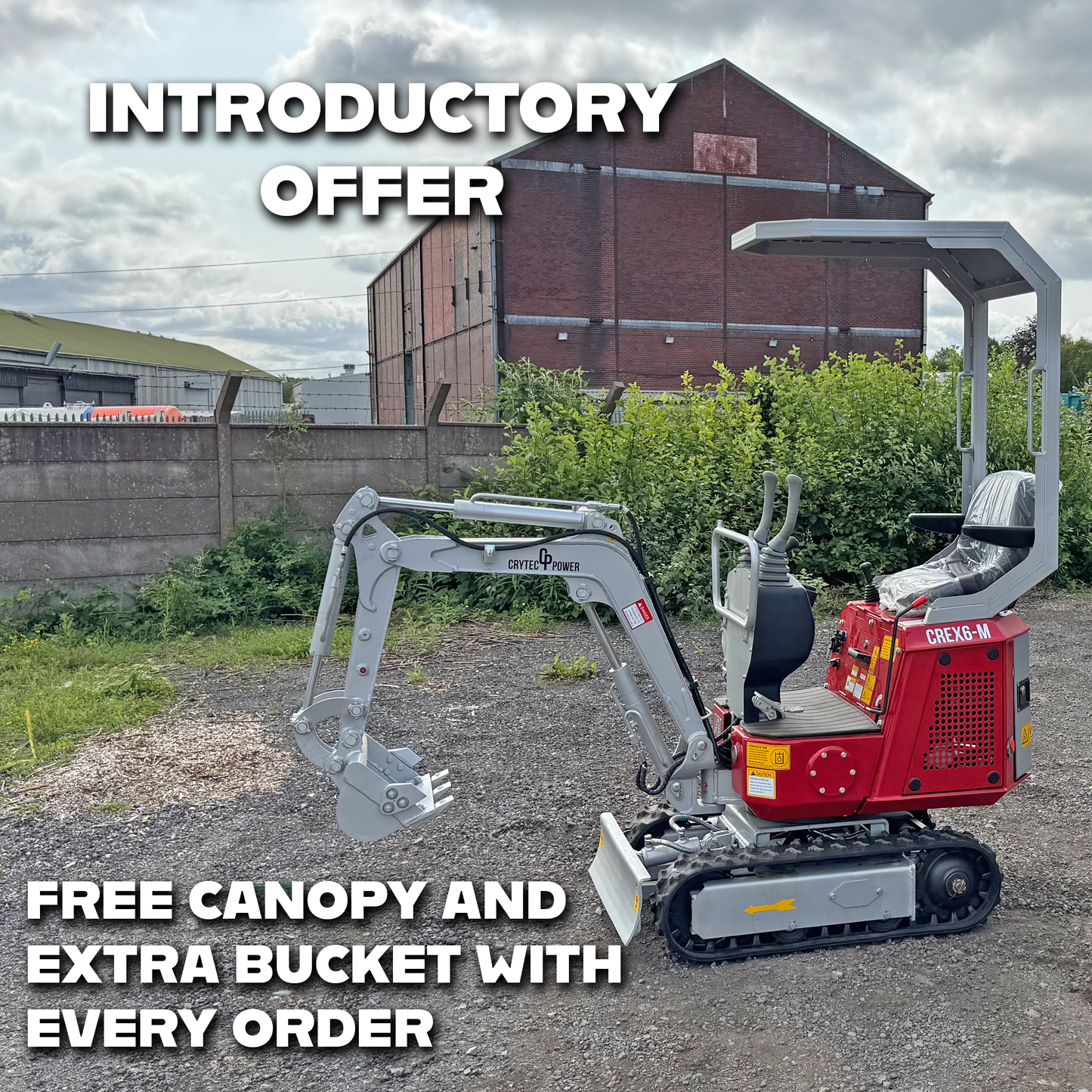 CREX6-M Petrol 600kg Micro Excavator Digger Loncin Engine