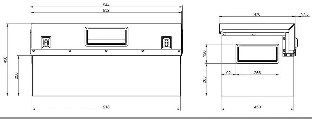 GEAR GUARD 37 Inch BOS-TB944 | Van Work Site | Safety Lock up Tool Vault Safe