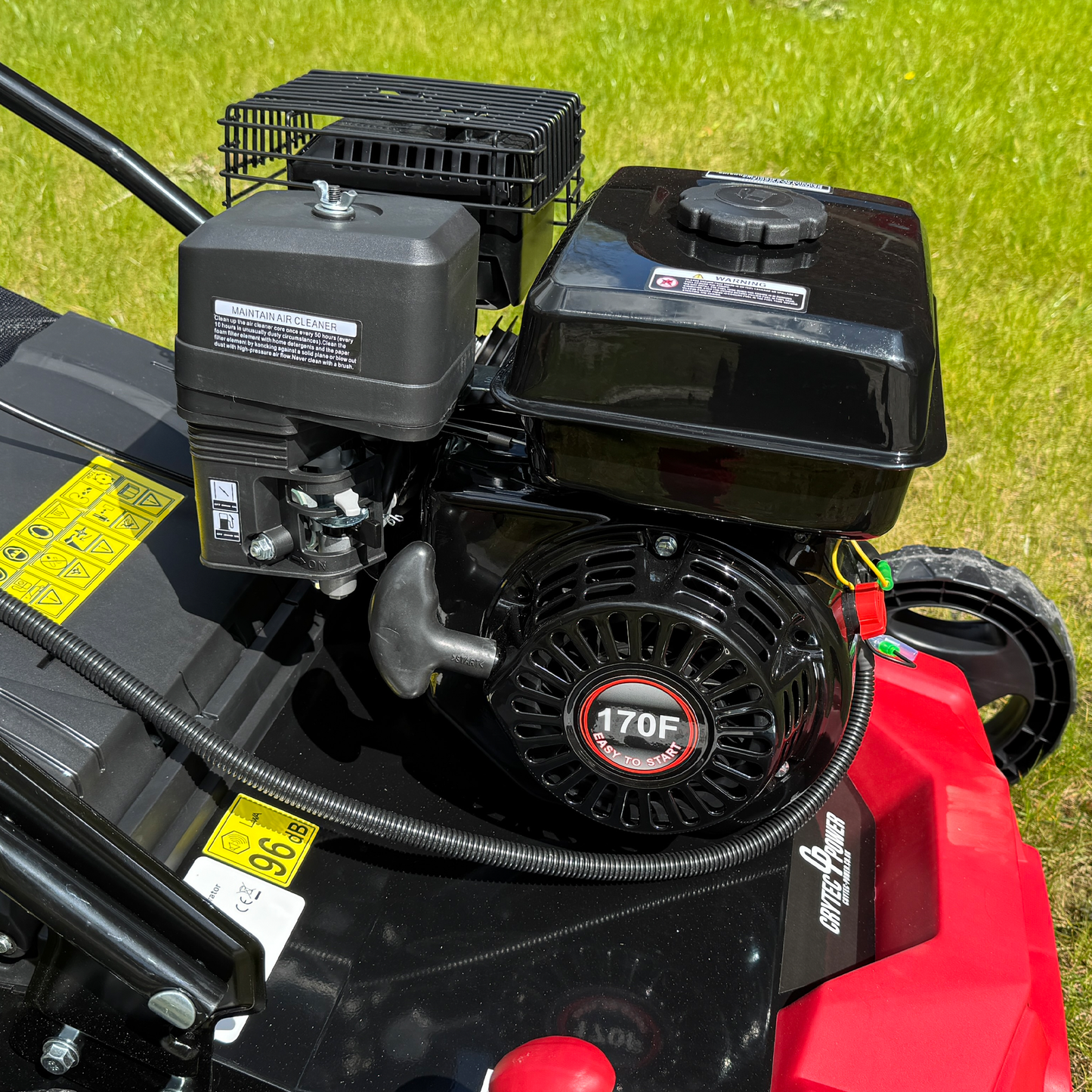 Crytec 2 in 1 Garden Scarifier Aerator 16'' 40cm Petrol 208cc 4-Stroke Lawn Rake