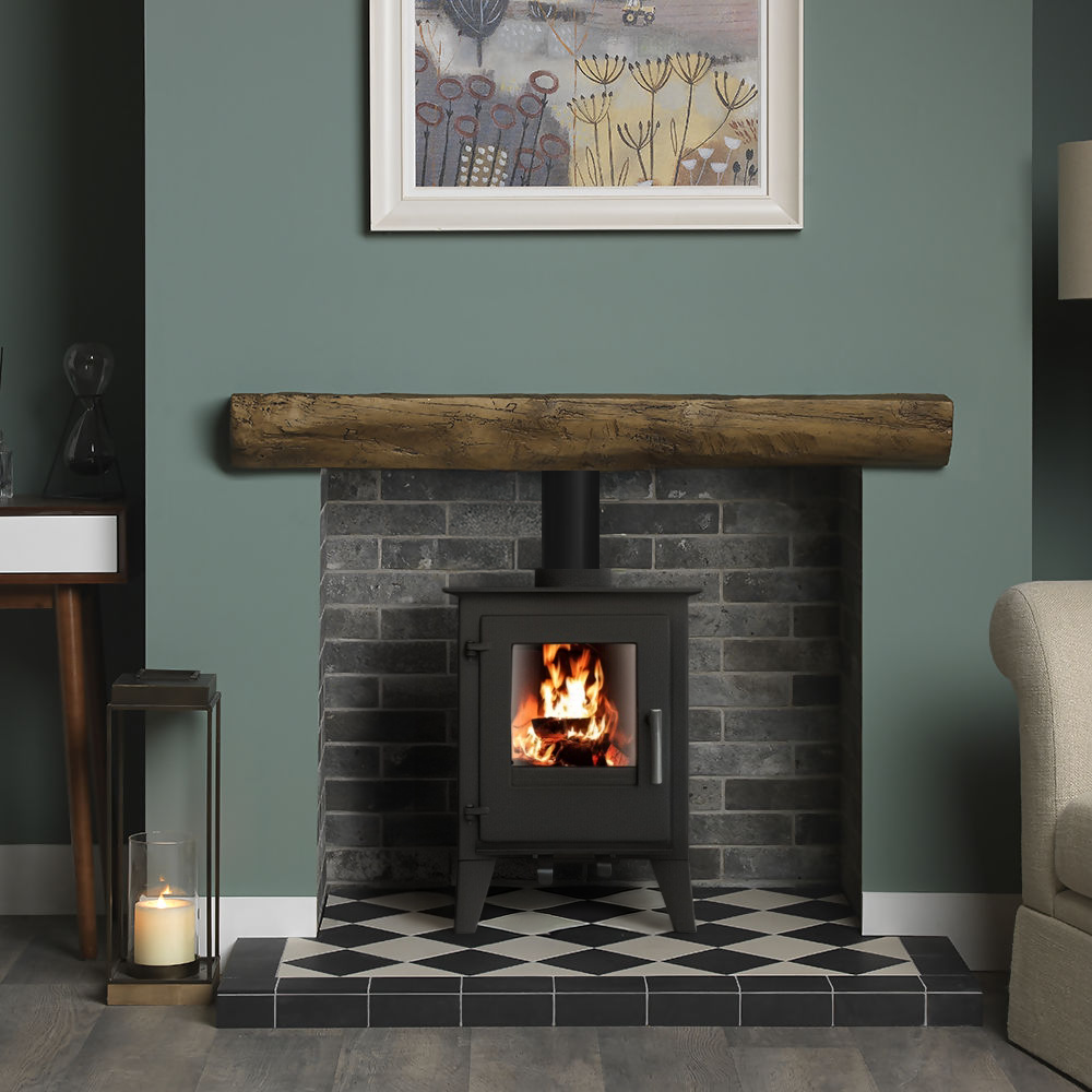 5KW Multifuel Wood Stove l Log Burner Cast Iron l Model ST001