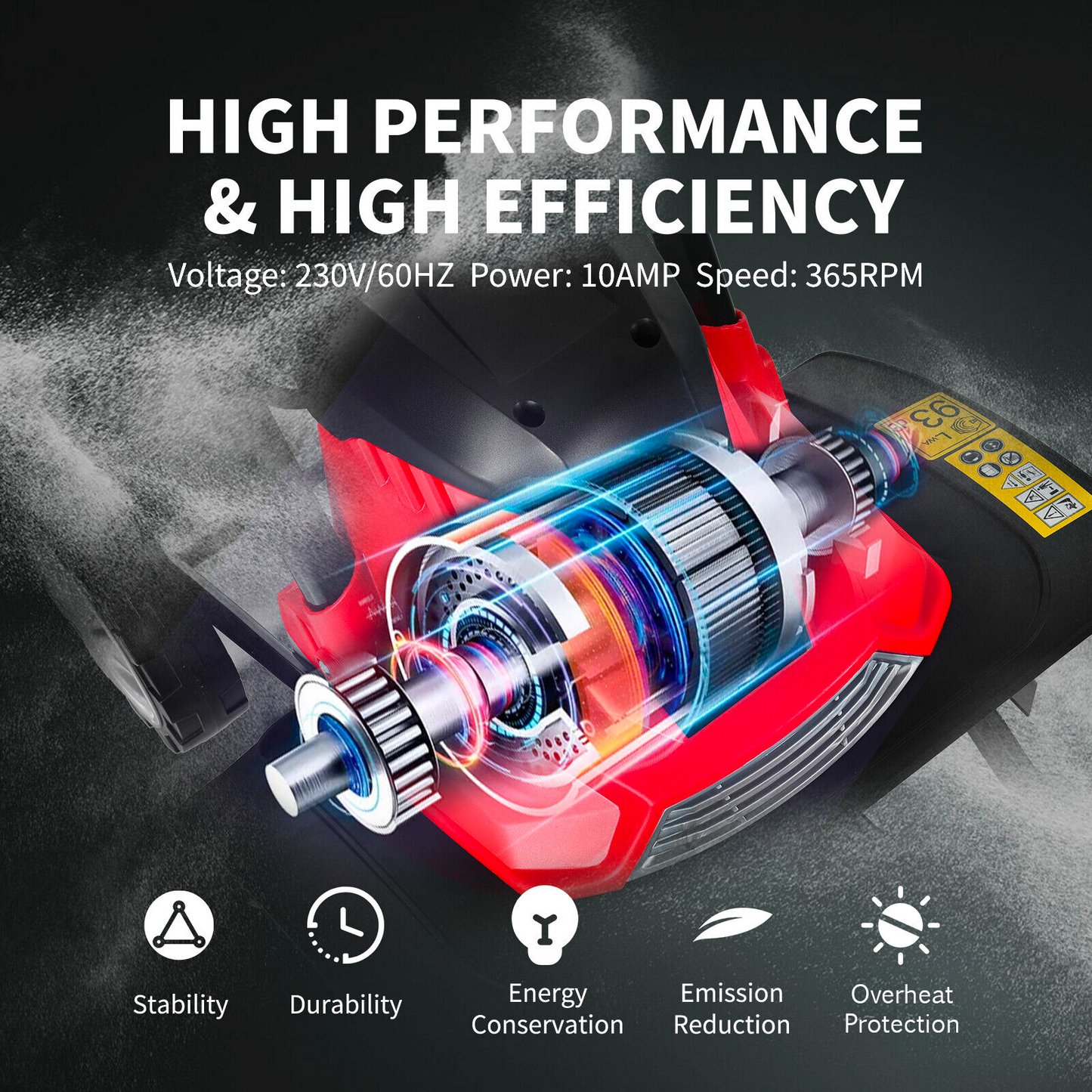 Crytec 360MM | 1050W | Tiller Cultivator Rotavator | Electric | CRT1050-E