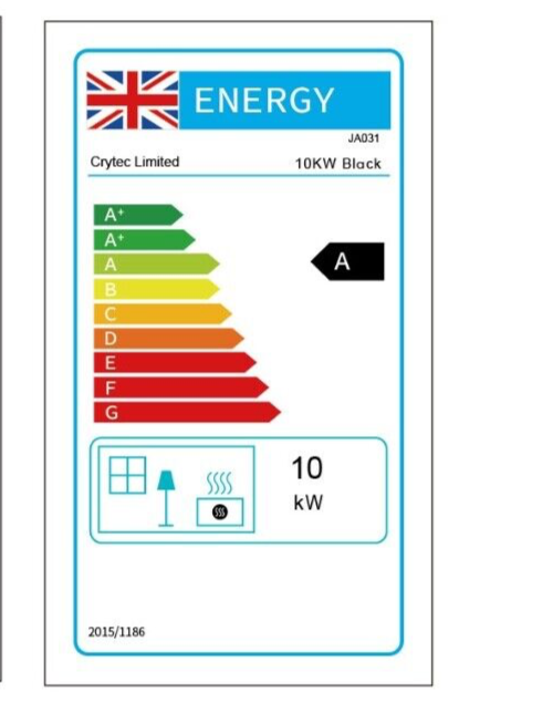 10KW Multifuel Wood Stove l Log Burner Cast Iron l Model JA031