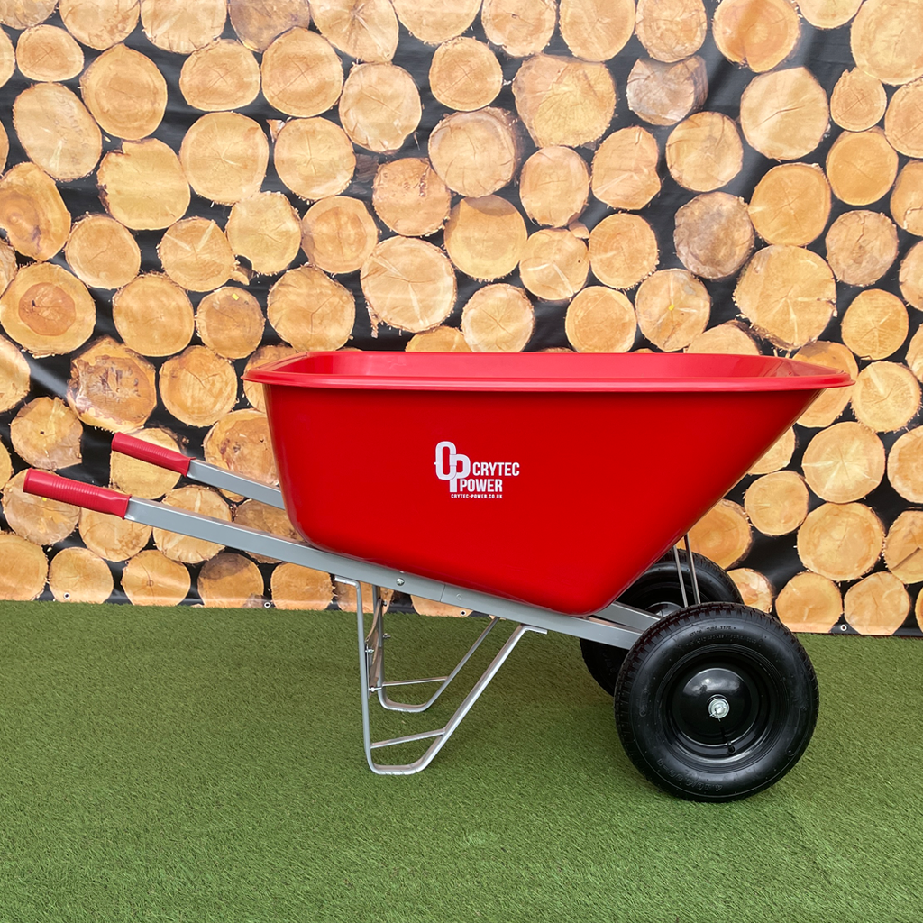 Crytec | 200 Litre | Plastic | Wheelbarrow | Commercial Grade | Builders Barrow| 200kg