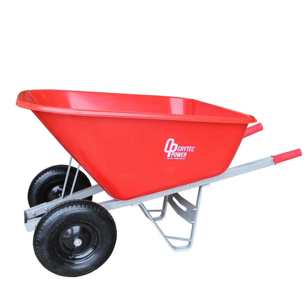 Crytec | 200 Litre | Plastic | Wheelbarrow | Commercial Grade | Builders Barrow| 200kg