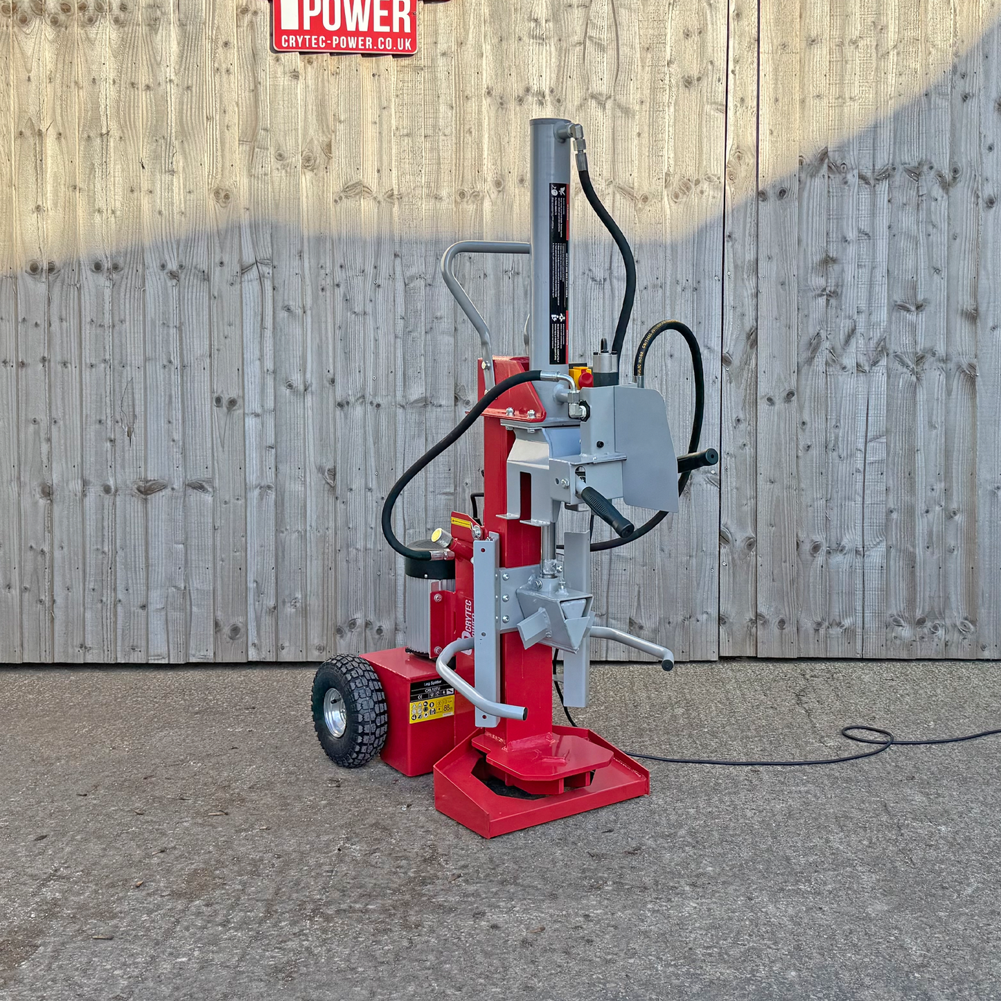 Crytec 32A Log Splitter 3KW Hydraulic 12 Tonne Force 3 Splitting Angles CRL12TU (32A Required)