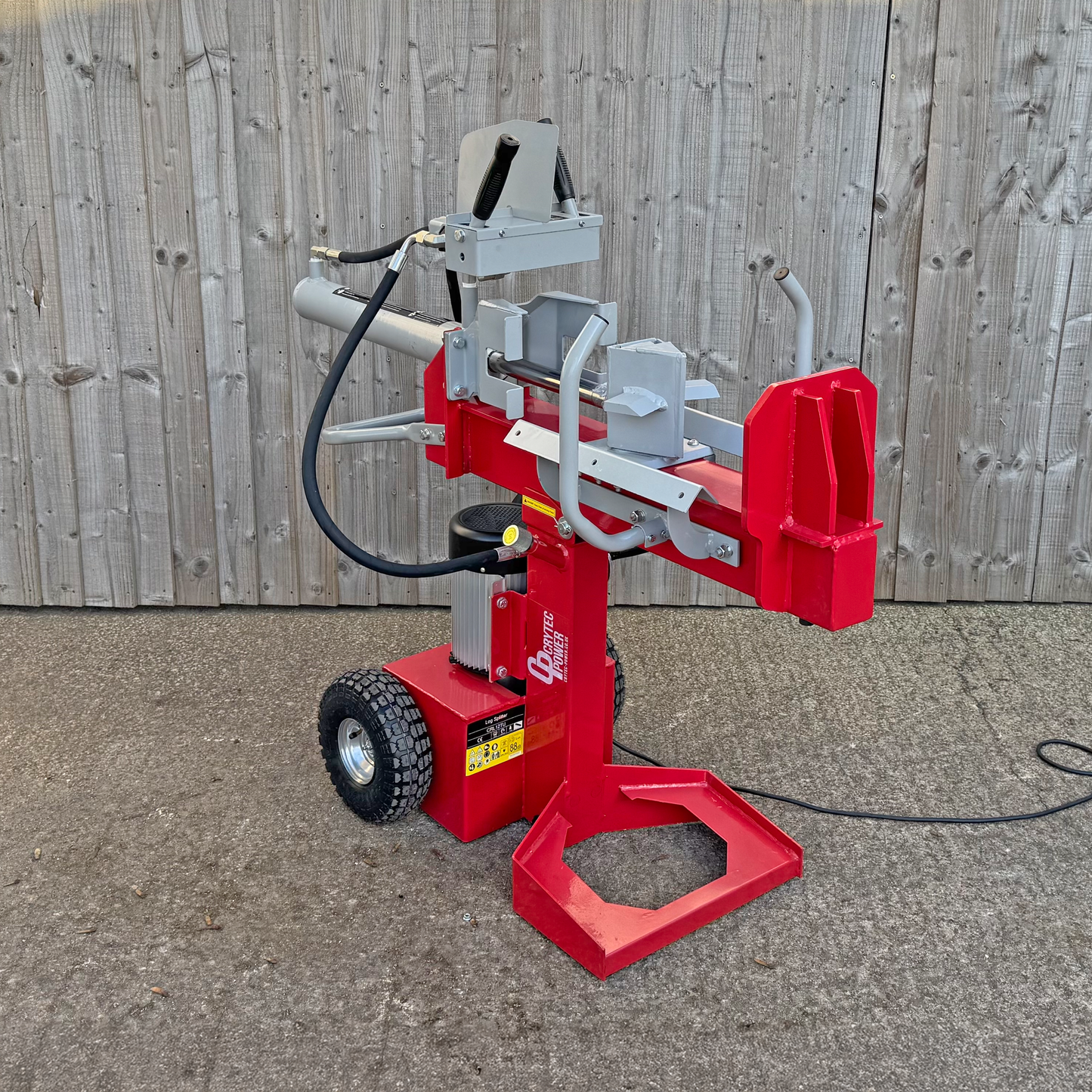 Crytec 32A Log Splitter 3KW Hydraulic 12 Tonne Force 3 Splitting Angles CRL12TU (32A Required)