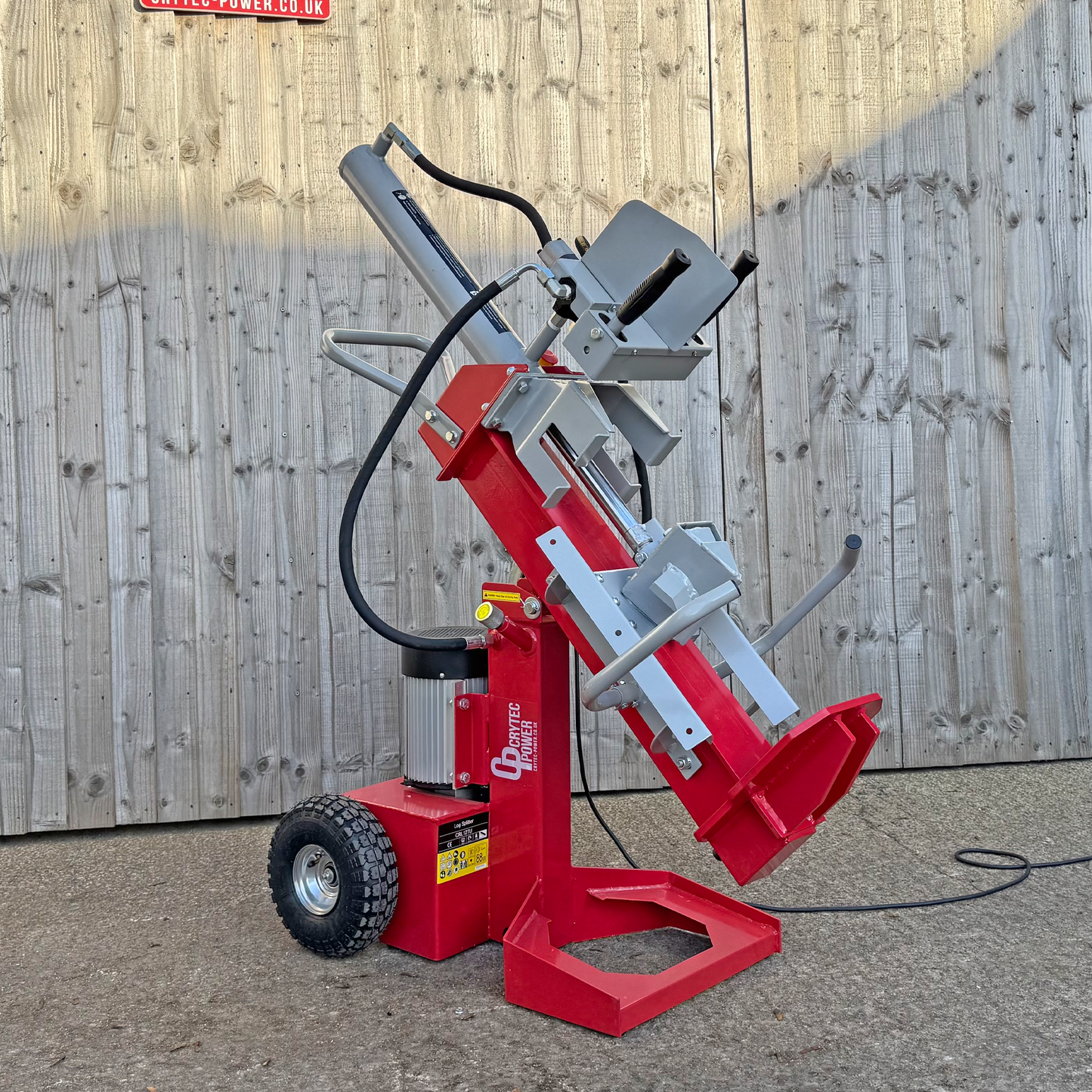 Crytec 32A Log Splitter 3KW Hydraulic 12 Tonne Force 3 Splitting Angles CRL12TU (32A Required)