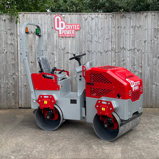 Crytec l CRR1500 l Ride On Diesel 1.5 Tonne Twin Roller l Engine l 11HP l 1.5 Tonne Hydraulic Tandem