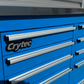 Crytec Pro Cab Blue 55 inch Stainless Steel Top Tool Cabinet Snap On Style Box