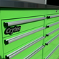 Crytec Pro Cab Green 55 inch Stainless Steel Top Tool Cabinet Snap On Style Box