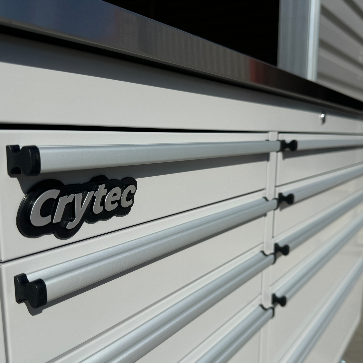 Crytec Pro Cab Grey 55 inch Stainless Steel Top Tool Cabinet Snap On Style Box