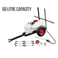 Crytec ATV Quad Sprayer 60 Litre With Towable Trailer Weed Sprayer 4x4 Garden Feeding