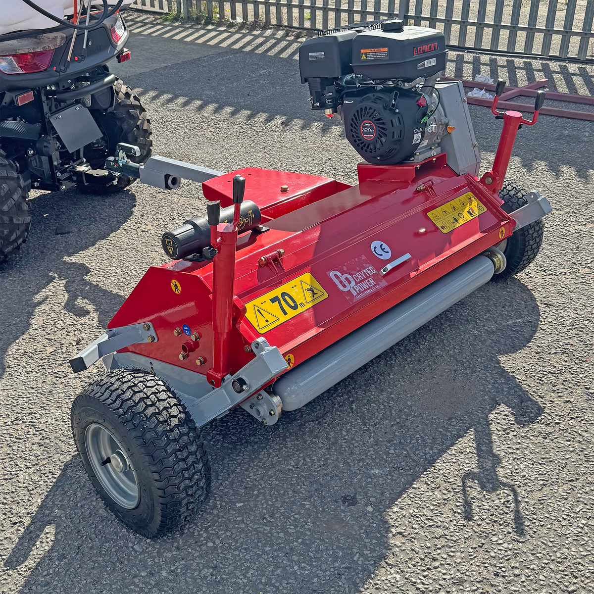 Crytec ATV120 Flail Mower 15Hp Petrol Power Mower Loncin Engine