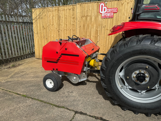 Crytec 870 Compact Round Mini Hay Baler For Tractor Small Holding Farm