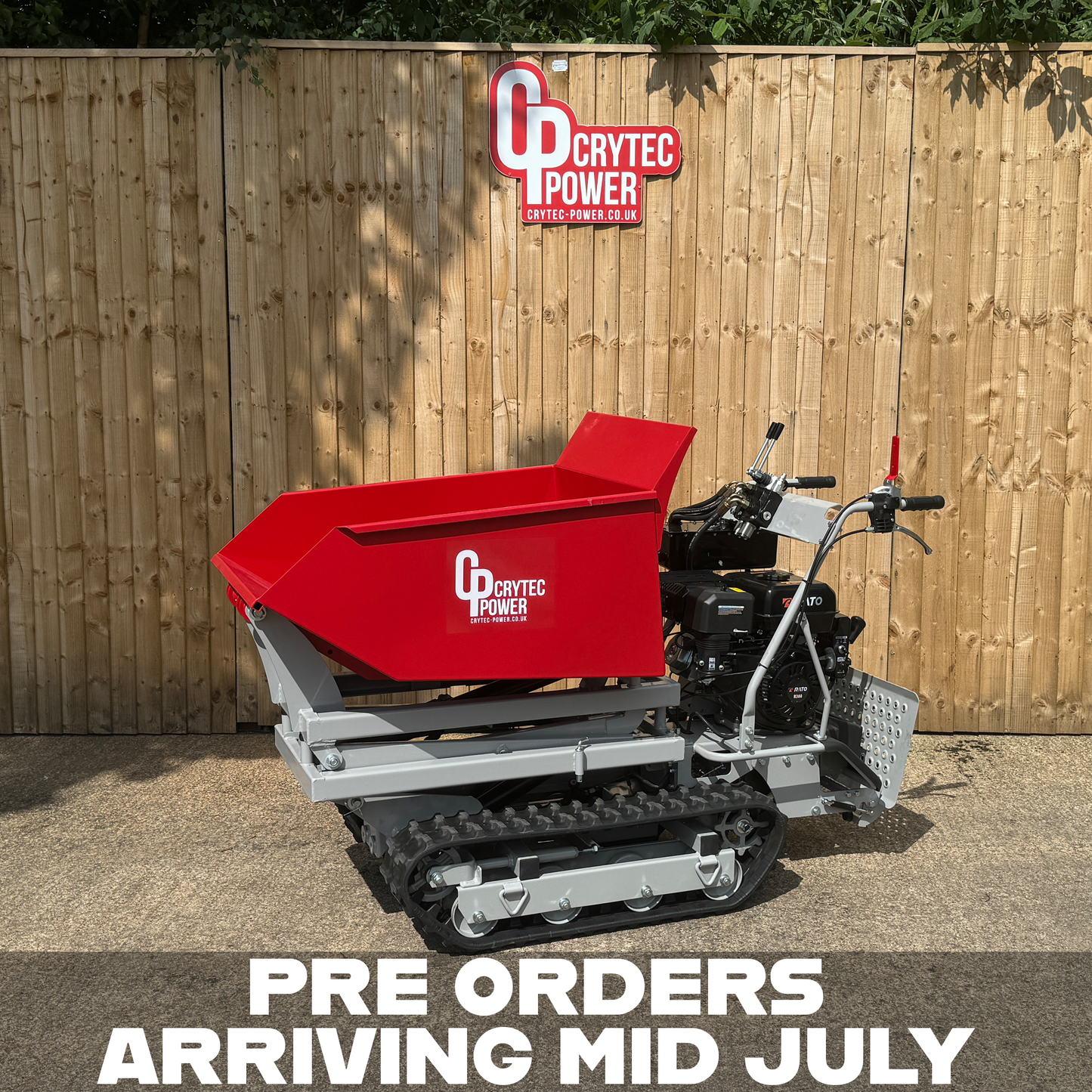 *PRE ORDER* Crytec 500kg | CRD50HT-R | 300cc 12HP | Hydraulic High Tip Lift | Skip Loader | Tracked Mini Dumper l Japanese Gearbox