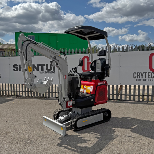 Crytec 1 Tonne Mini Excavator CREX10-PRO | JOYSTICK CONTROLS | Koop Diesel Engine | 10HP 7.6KW Power | 1550mm Depth l Digger
