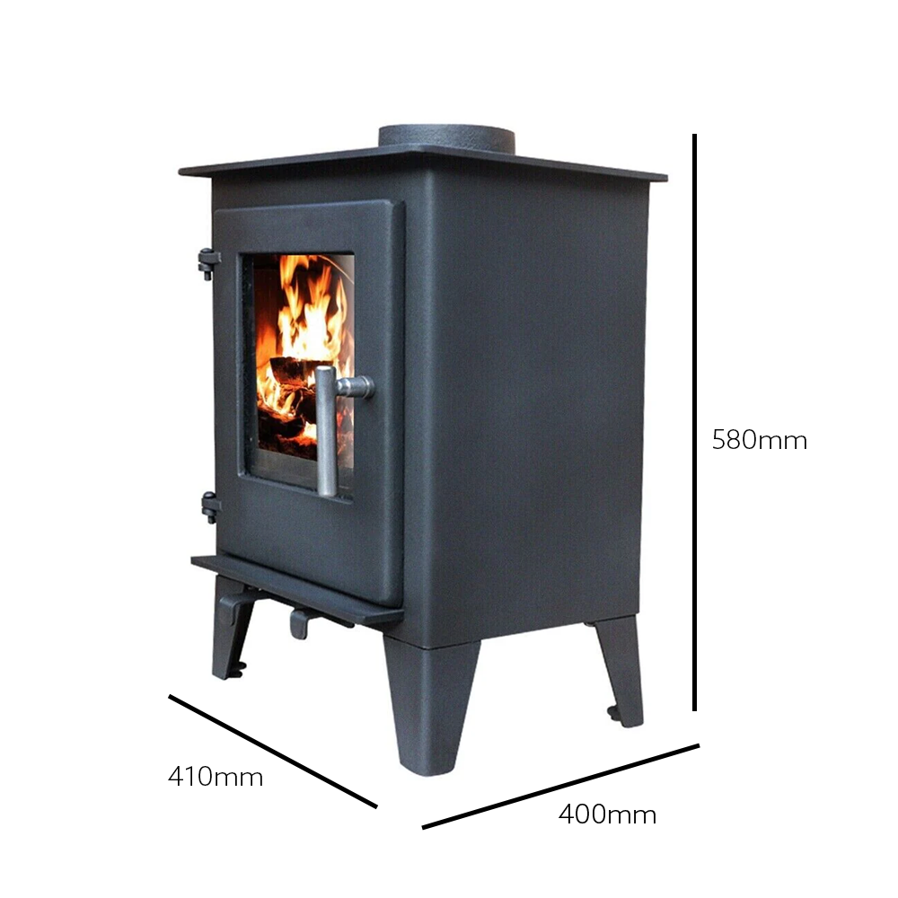 5KW Multifuel Wood Stove l Log Burner Cast Iron l Model ST001