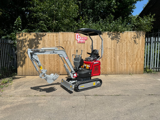 Crytec 1 Tonne Mini Excavator | Koop Diesel Engine | 10HP 7.6KW Power | 1550mm Depth l Digger