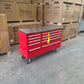 Courier Damaged Crytec | 55" Pro Tool Cabinet | Red | Stainless Top | 10 Drawers |