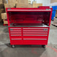 (Ex display) Crytec Pro Cab Red 55 inch Stainless Steel Top With Hutch Tool Cabinet Snap On Style Box