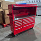 (Ex display) Crytec Pro Cab Red 55 inch Stainless Steel Top With Hutch Tool Cabinet Snap On Style Box