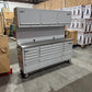 Ex Display 72" Pro Tool Cabinet | Grey | Stainless Top | 15 Drawers | WITH PEGBOARD