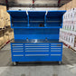 Ex Display 72" Pro Tool Cabinet | Blue | Stainless Top | 15 Drawers | WITH PEGBOARD
