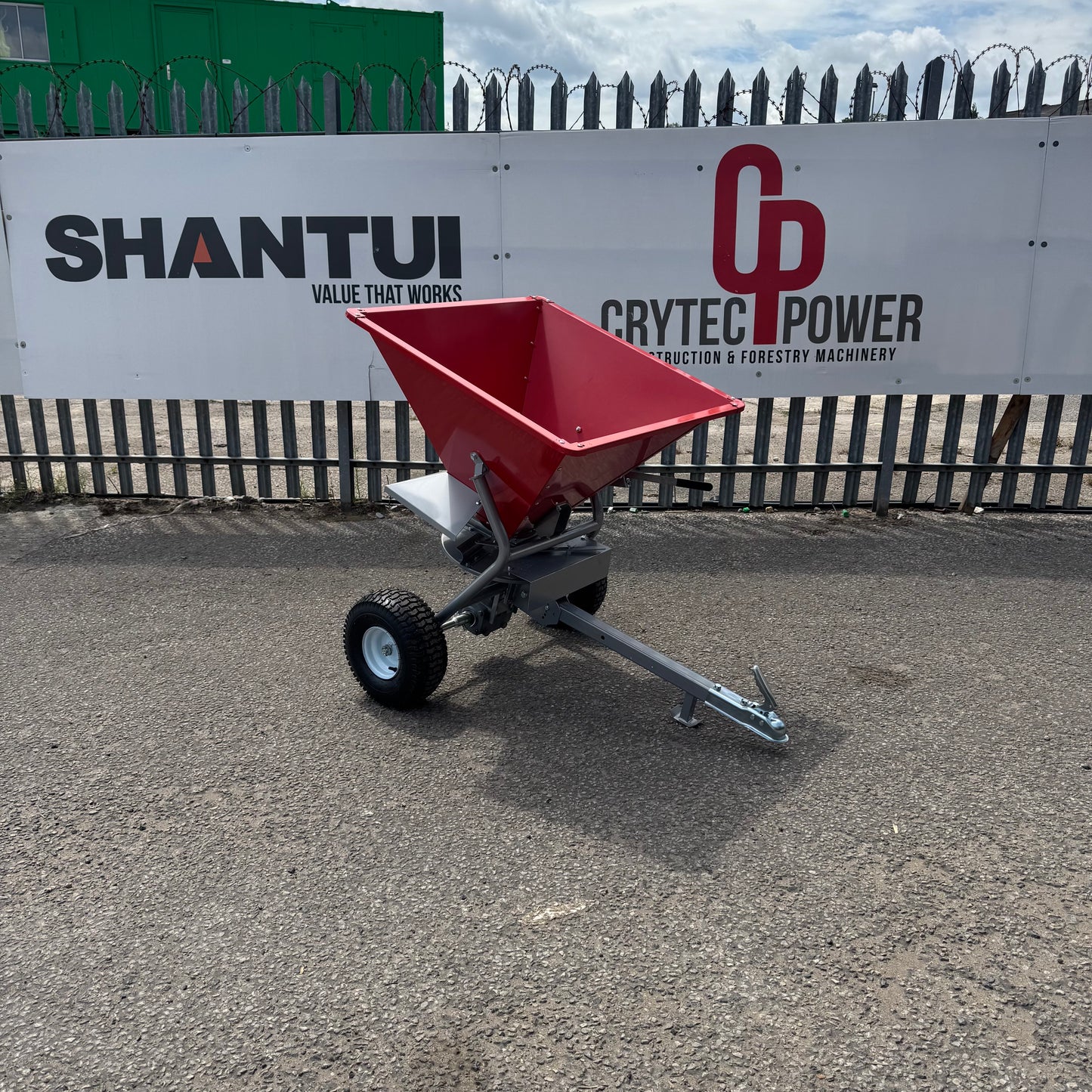 Ex Demo 350lb Heavy Duty ATV Towable Spreader For Salt Grit Seeding Garden