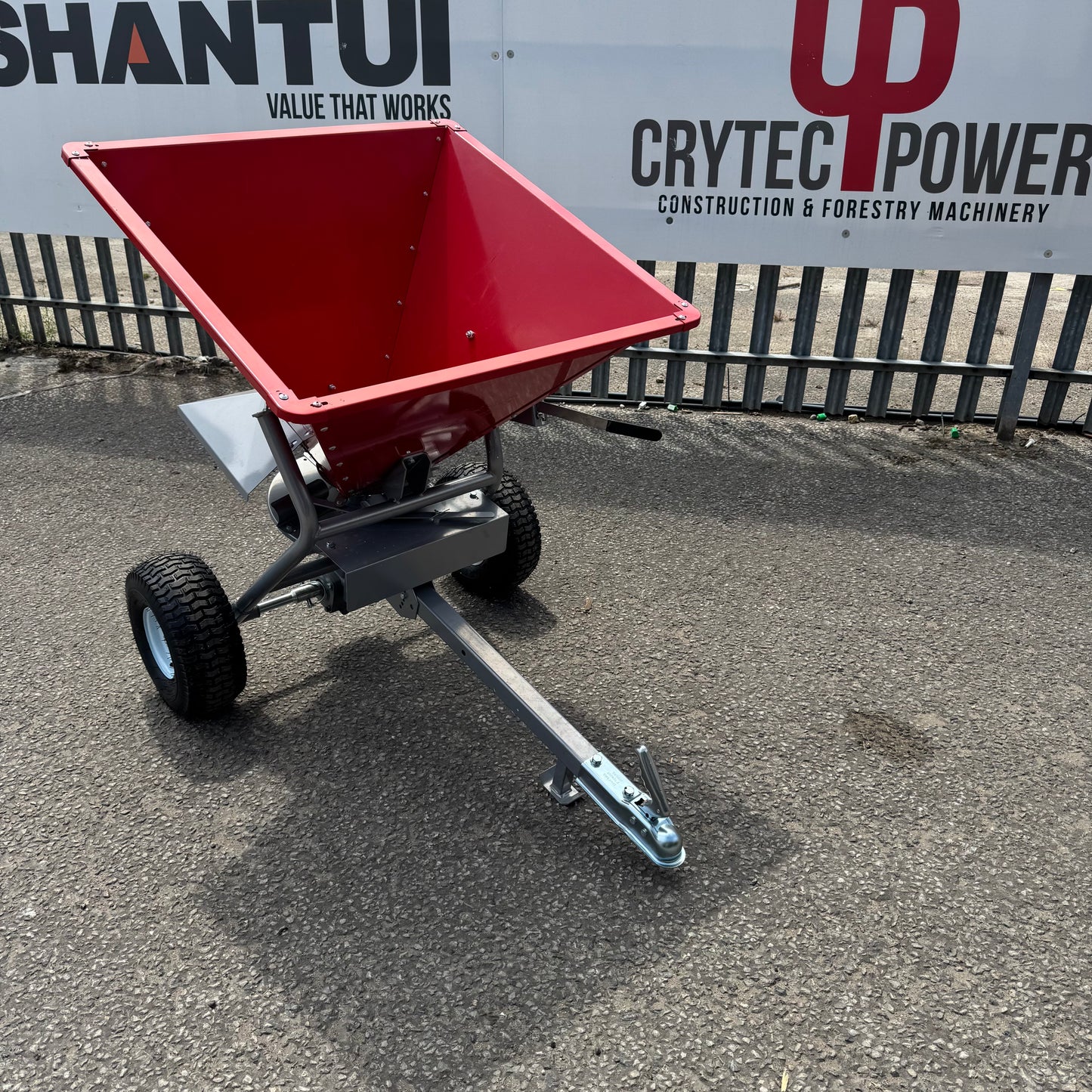 Ex Demo 350lb Heavy Duty ATV Towable Spreader For Salt Grit Seeding Garden