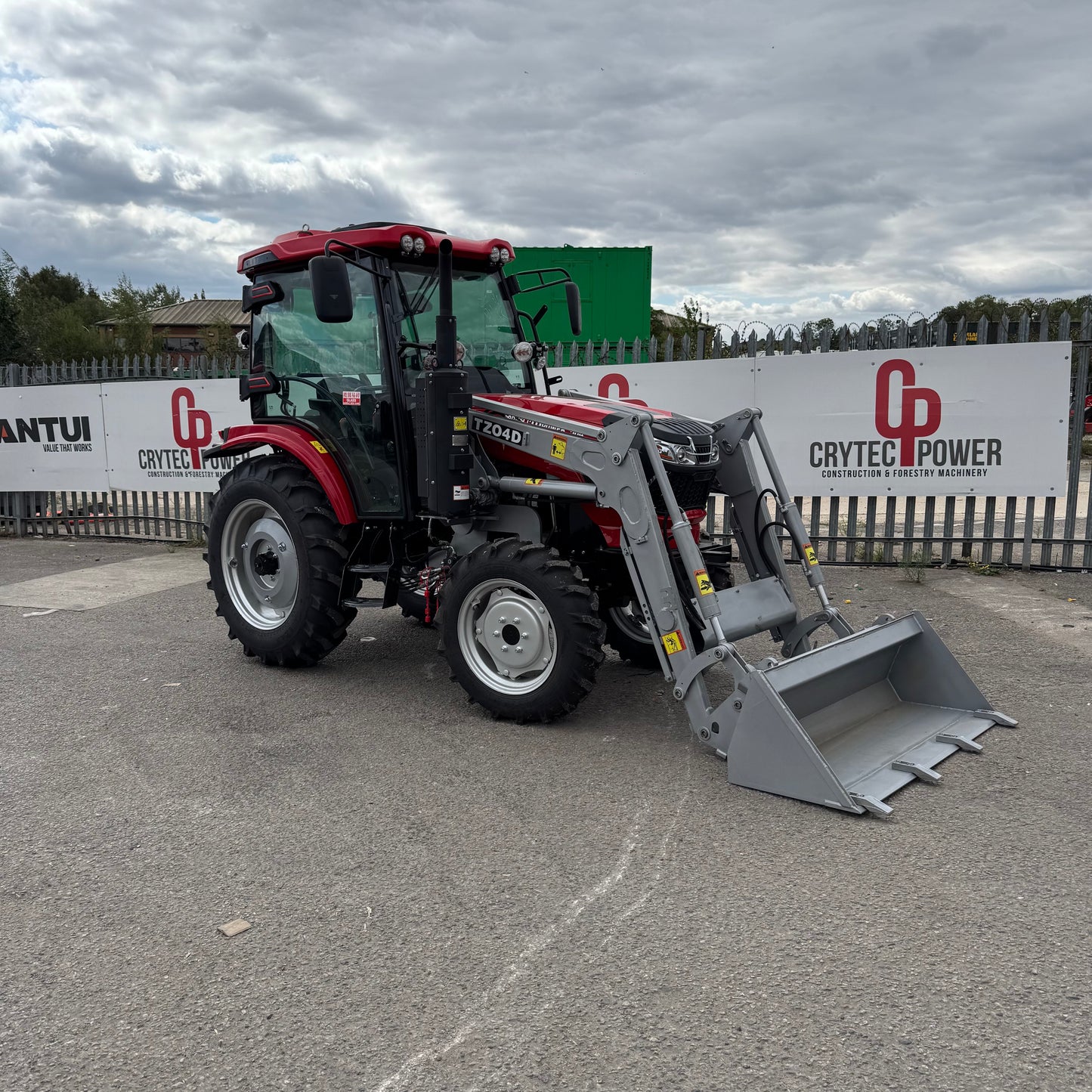 Crytec Power 504 Tractor – 50HP 4WD with Cabin + Front Loader + Forks