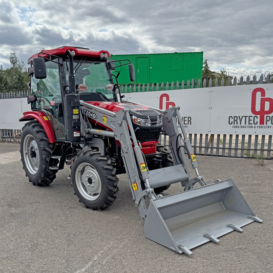 Crytec Power 504 Tractor – 50HP 4WD with Cabin + Front Loader + Forks