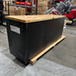 Courier Damaged Crytec | 72" Tool Cabinet | Wooden Top | Black | Stainless Steel | 15 Drawers | 3