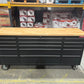 (Ex showroom) Crytec | 72" Tool Cabinet | Wooden Top | Black | Stainless Steel | 15 Drawers |