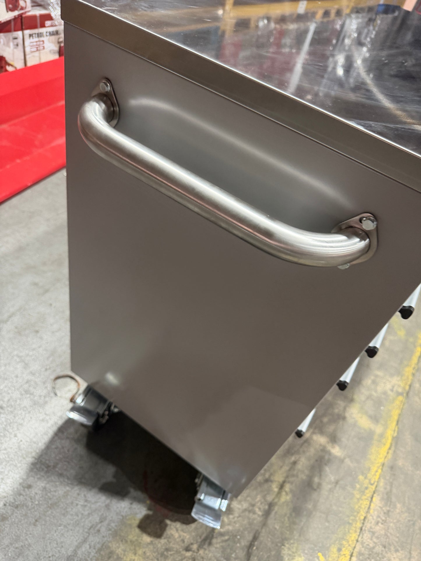 (Ex showroom) Crytec Pro Cab Grey 55 inch Stainless Steel Top Tool Cabinet Snap On Style Box