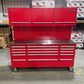 (Ex showroom) Crytec Pro Cab Red 72 inch + Top Cabinets Stainless Steel Top Tool Cabinet Snap On Style Box
