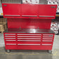 (Ex showroom) Crytec Pro Cab Red 72 inch + Top Cabinets Stainless Steel Top Tool Cabinet Snap On Style Box