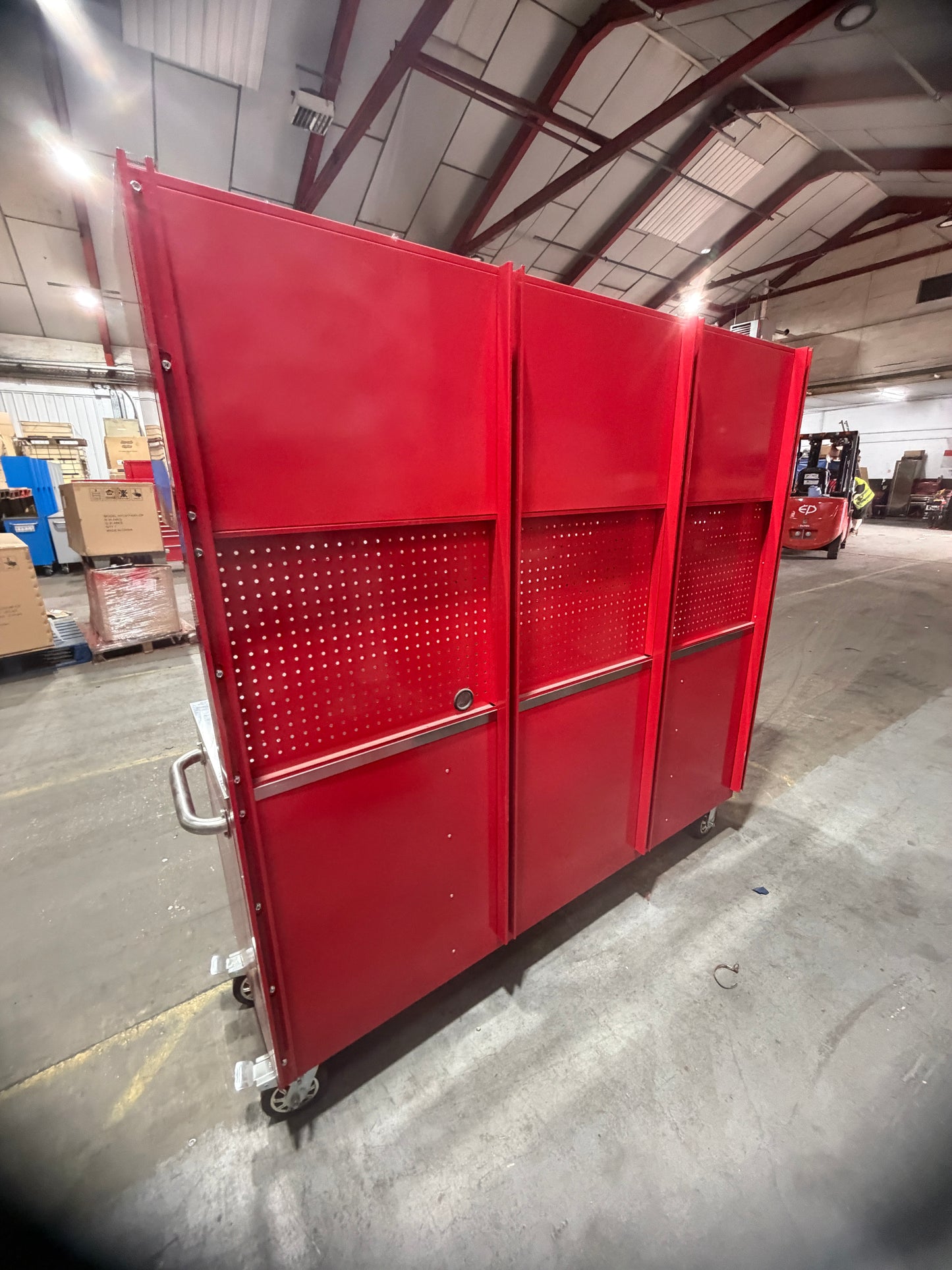 (Ex showroom) Crytec Pro Cab Red 72 inch + Top Cabinets Stainless Steel Top Tool Cabinet Snap On Style Box
