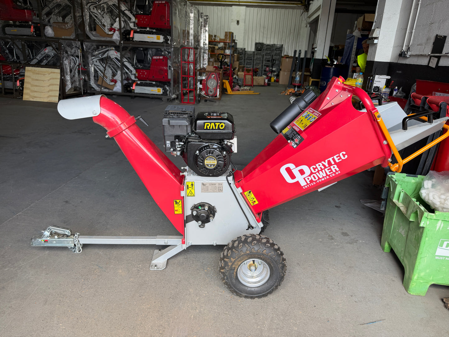 EX DISPLAY Crytec | CRC400-R Wood Chipper | 4 inch/100mm | Petrol | 7hp 212cc