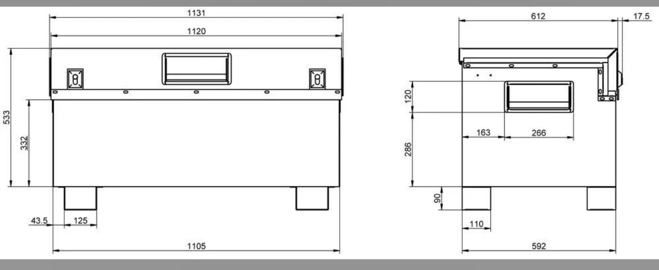 GEAR GUARD 44 inch BOS-TB1131 | Van Work Site | Safety Lock up Tool Vault Safe