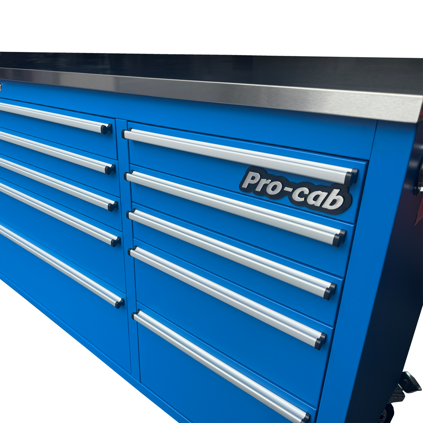 Crytec Pro Cab Blue 72 inch Stainless Steel Top Tool Cabinet Snap On Style Box