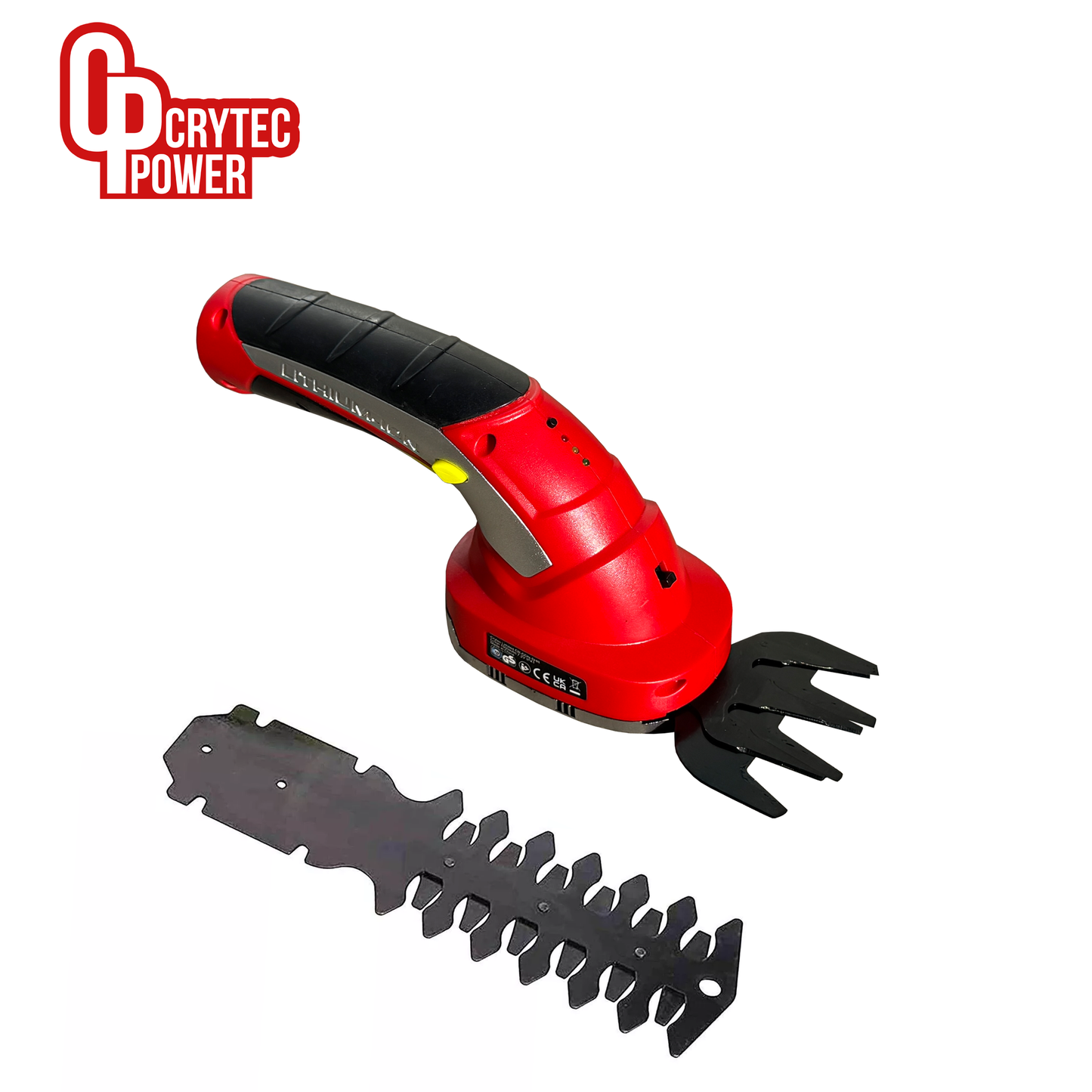 Crytec 2-in-1 Cordless Electric Shearer Trimmer – 7.2V Grass, Shrub & Hedge Pruner