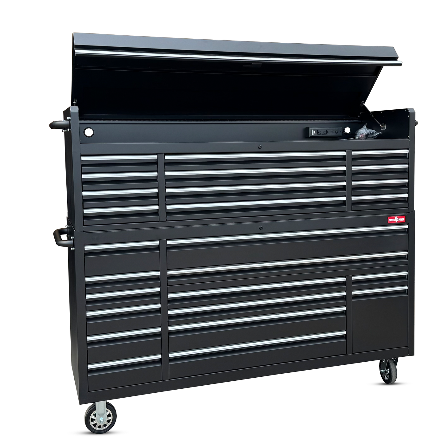 72" Black Tool Cabinet Professional Workstation